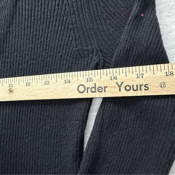 Free People Midi Dress Navy Blue Knit Button Up Ribbed XS - Picture 4 of 7